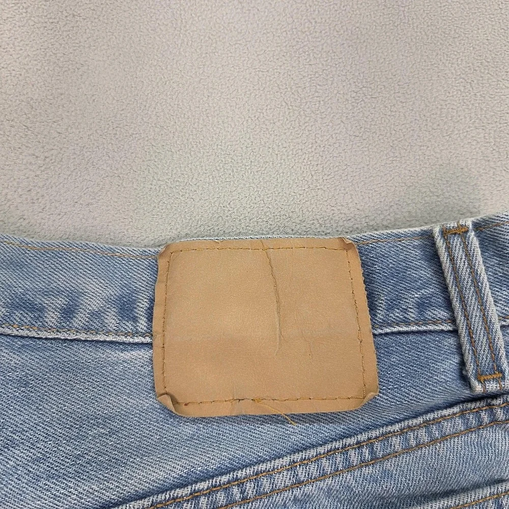 Vintage‎ Levis 501 Jeans Mens Light Blue Made USA Altered Stains 90s Fits 33x24